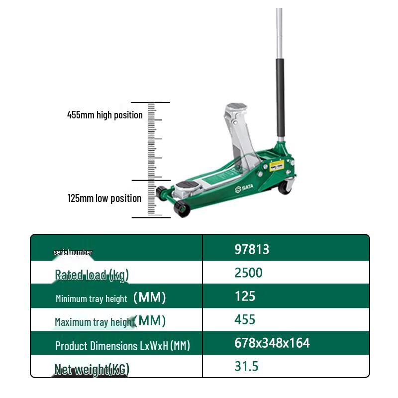 SATA 2.5 Ton Hydraulic Car Jack