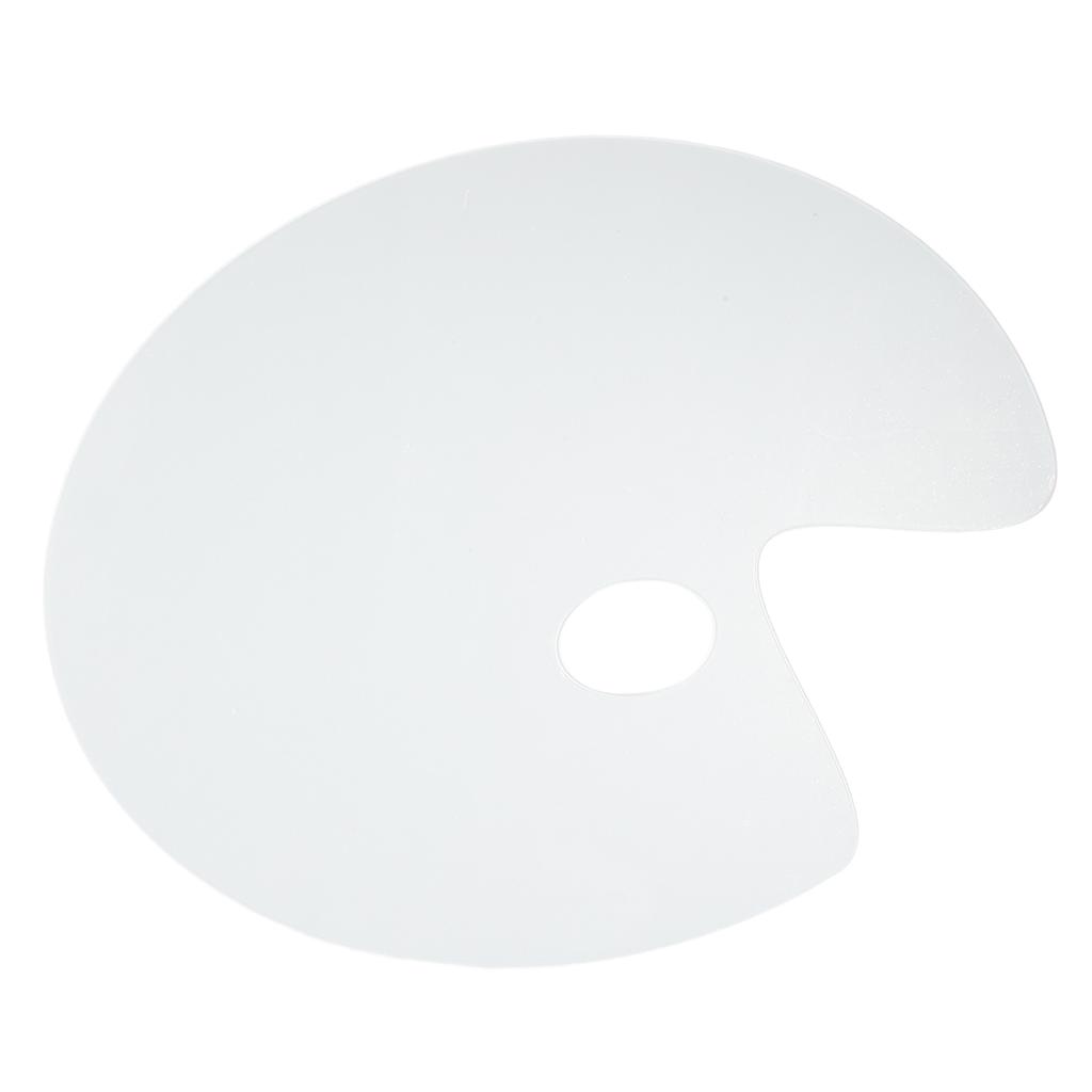 Clear Painting Palette Acrylic Stick Proof Oval Shaped Thick Transparent Paint Color Mixing Tray