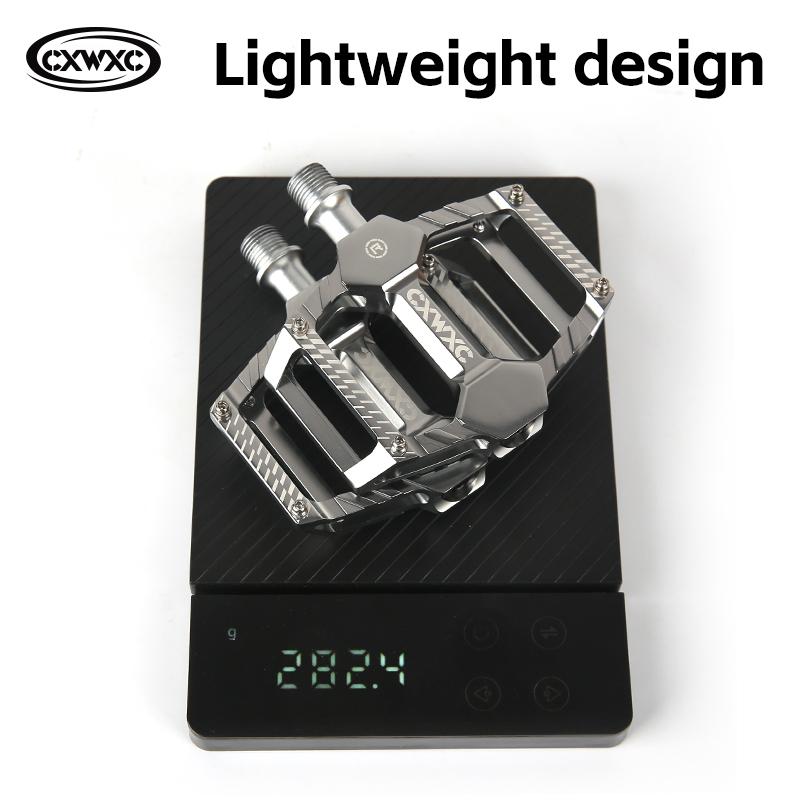 CXWXC Bike Pedals Aluminum Anti-slip MTB Road Bicycle Pedals Ultralight Sealed 3 Bearing One-piece Galvanized Cycling Pedal