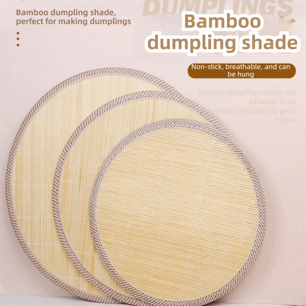 Eco-Friendly Bamboo Dumpling Tray Multi-Purpose Dumpling Display Pad Food Storage Plate  Party Use