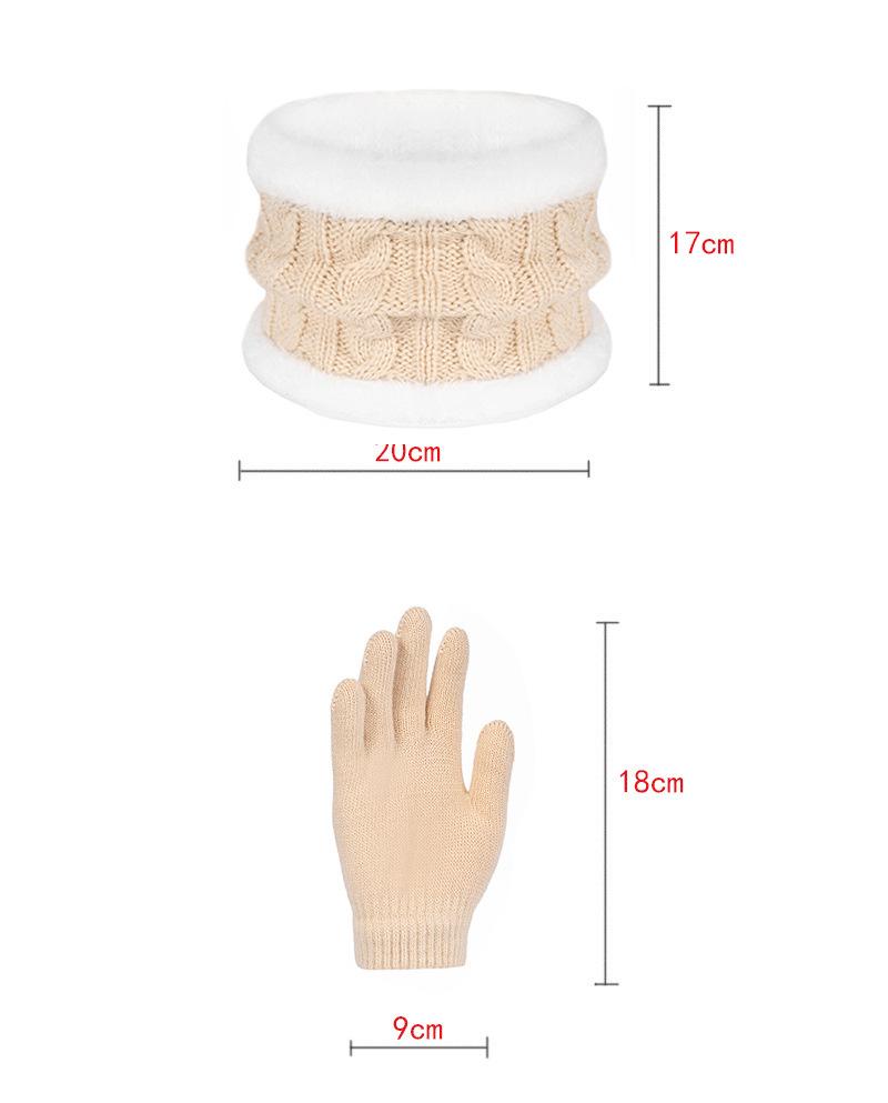 2025 Autumn/Winter Children's Hat, Scarf, and Gloves Set - European and American Style