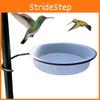 Versatile Plastic Bird Feeder Featuring Sturdy Metal Mounting Pole And Innovative Hummingbird Water Dish For Garden Use