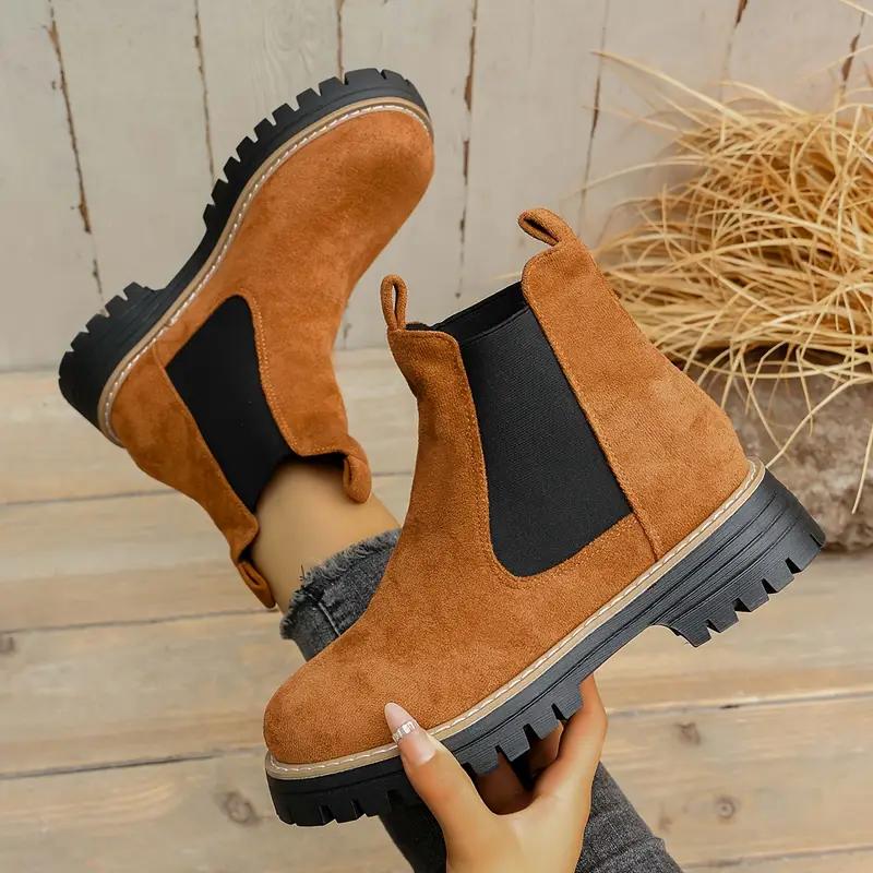 Winter Women Boots  New Outdoor Fashion Shoes Comfortable Thick Soled Chelsea Boots Women Casual Comfortable Women Shoes