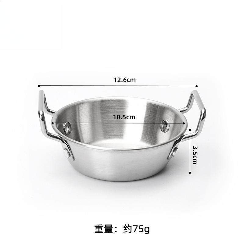 Korean Style Lamian Noodles Pan With Handle Stainless Steel Household Kitchen Pan Snack Kimchi Food Sauce Seasoning Dishes