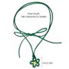 Unique Colorful Flower Clavicle Chain Elegant Floral Collar Necklace Tie Up Chain Acrylic Flower Choker Summer Beach