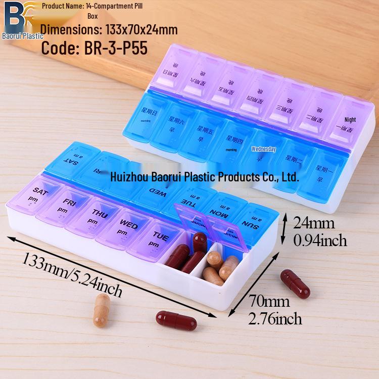 7-Day Round Petal Pill Box: Compact 7-Grid Medicine Organizer for Travel