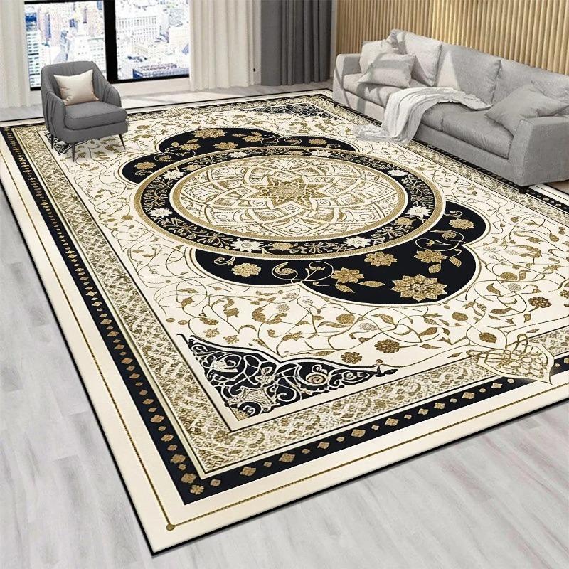 Luxury Retro Persian Red Carpet Living Room Large Size Non-slip Coffee Tables Entrance Mat Home Decoration Bedroom Lounge Rug