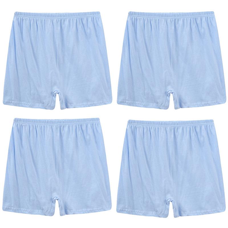 4pcs/set Men's High-Waist Cotton Boxers for Middle-Aged and Elderly - Loose Fit, Plus Size.