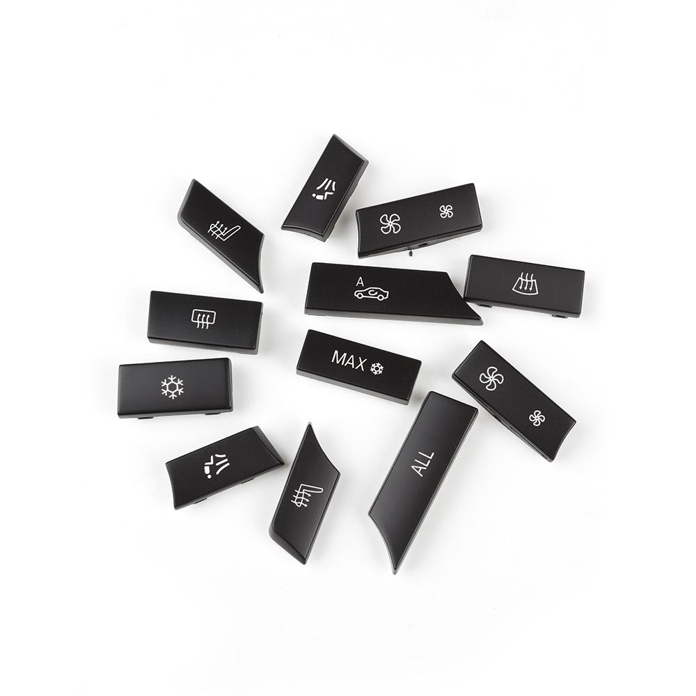 12 Buttons Key Caps Repair Kit A/C Heater Switch Covers For BMW F07 F10 F11 F01