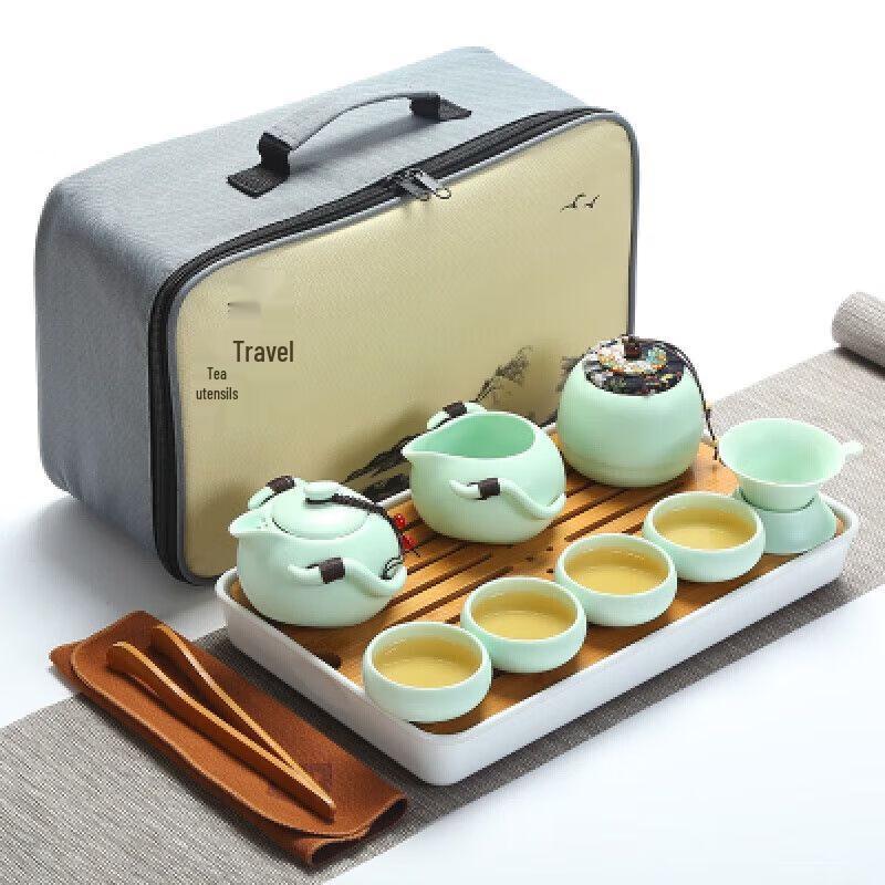 Portable Ceramic Travel Kung Fu Tea Set