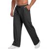 Men's Open Straight Fitness Sports Pants Casual Pants with Pockets