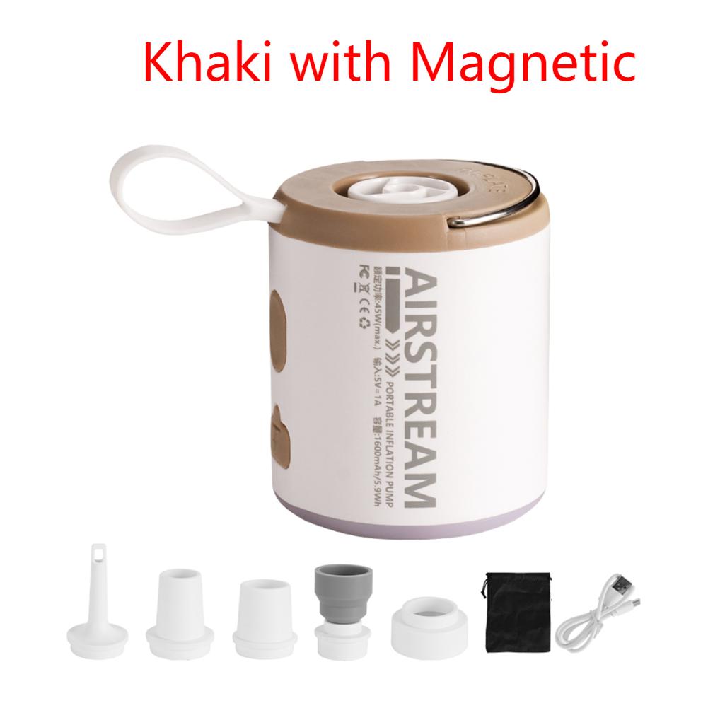 Portable Air Pump with Camping Light Mini Air Mattress Pump Inflator/Deflator Pumps for Air Mattress Pool Float Swimming Ring