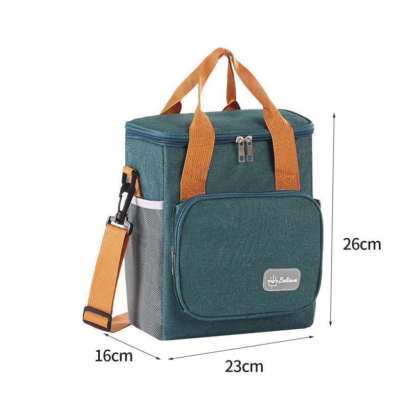 Vertical Handheld Insulated Lunch Bag, Thickened Foil Cooler Tote for Picnic & Food Storage