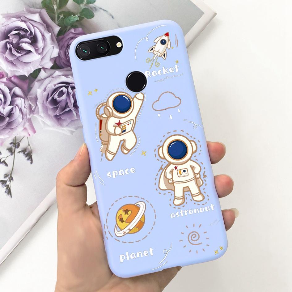 Für Xiaomi Mi 8 Lite Hülle 6,26" Mode Landschaft Mädchen Bumper Weiche Silikon Handyhülle Für Xiomi Mi 8 Lite Funda Mi8Lite Tasche