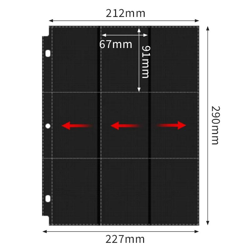 50 listů 900 kapes Obaly na baseballové karty Oboustranný 9-kapesní pořadač na sběratelské karty Listy ochrany listů pro herní karty