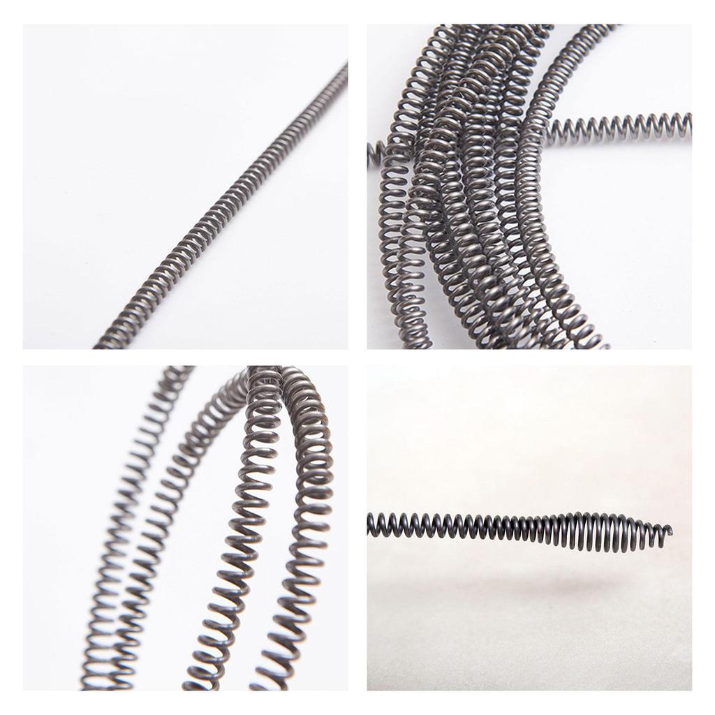 Cable Efficient Spring Steel Drain Cleaner Flexible Plumbing Auger Tool Metal Construction Suitable