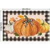 Pumpkin Buffalo Plaid Placemats Halloween Thanksgiving Table Mats Set of 4, 12x18 Inch Fall Autumn Decor for Party Kitchen Dining Decor Maple Leaf