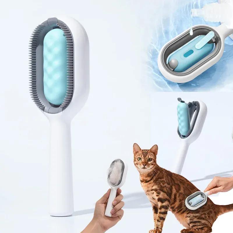 Nový jemný a účinný oboustranný hřeben na odstraňování chlupů pro kočky, psy a křečky - Relaxační masážní kartáč - Účinně