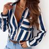 BITCED Women's Autumn Fashion Long Sleeve V-Neck Ladies Shirt Blouse