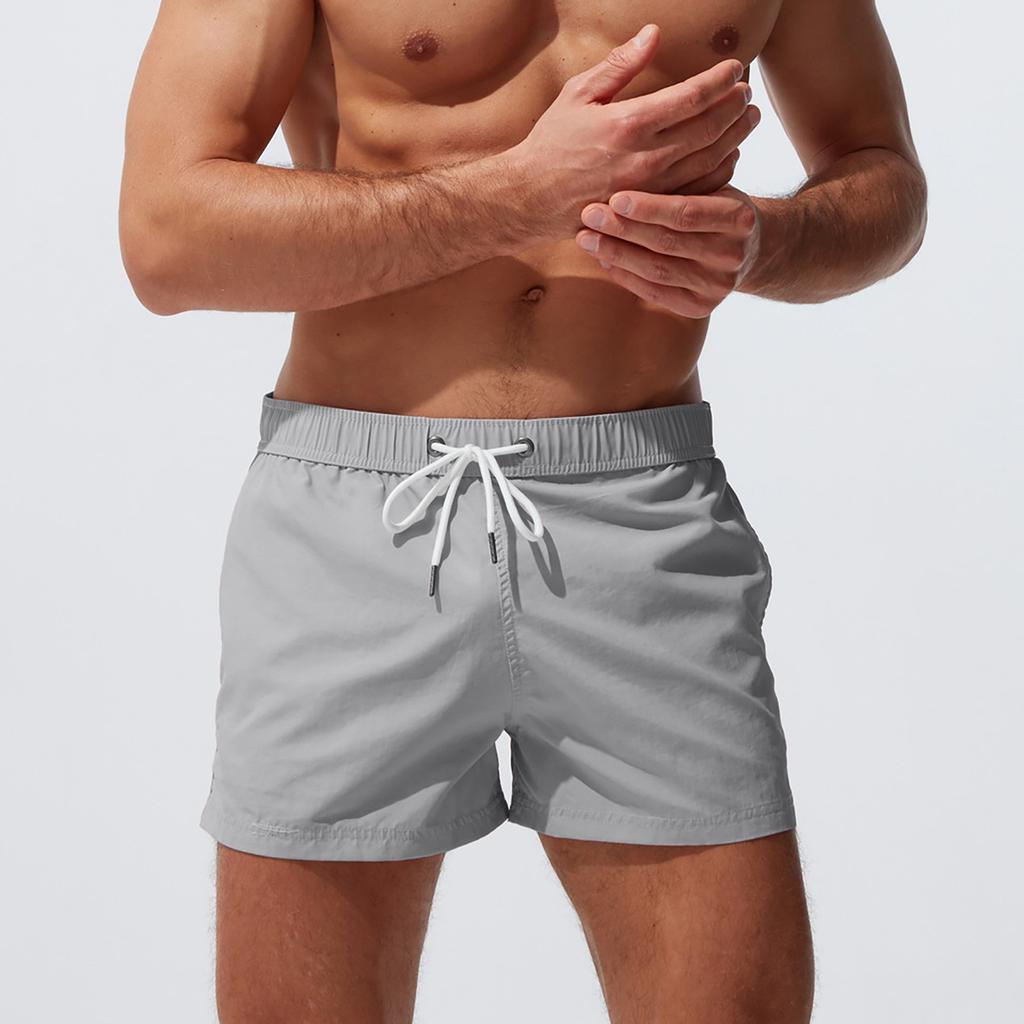 Men's Swim Trunks Quick Dry Beach Shorts With Zipper Pockets And Mesh
