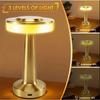Vintage Metal Desk Lamp USB Rechargeable Portable Touch Table Lamp Bedside Night Light for Bar KTV Hotel Coffee Shop Bedroom Bar