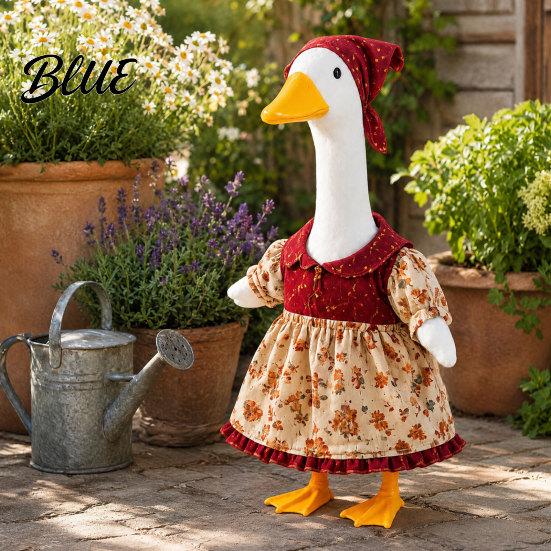 Veranda-Gans-Kostüme Thanksgiving-Outfit Herbstkleid mit Kopftuch Rasenkleidung