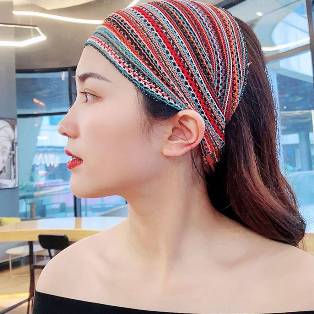 Multicolor Women Head wraps Pearl White Hair Cower Elastic Organza Hairbands  Ladies