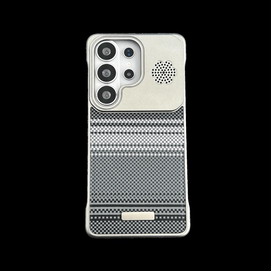 Cross26Ultra Carbon Fiber Texture Case for Samsung 26u: Color Block Design, Large View