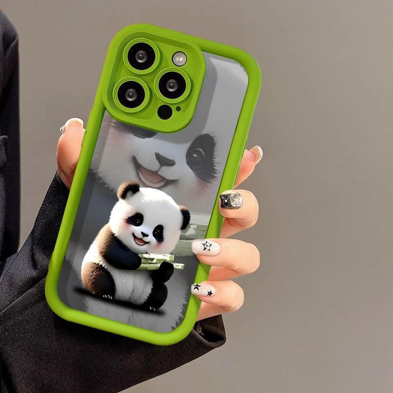 Premium Panda Applicable iPhone17PorMax Mobile Phone Case 14 Apple 13 Frosted 12/15 All-inclusive Soft Case