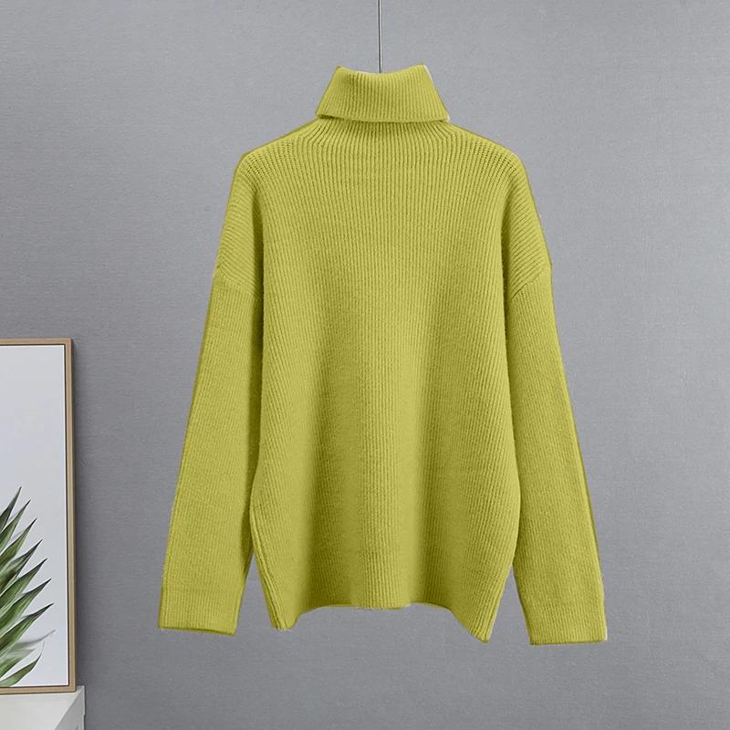 Hirsionsan Turtleneck Thick Sweater Women 2023 New Winter Warm Elegant Ladies Pullovers Warm Soft Cusual Jumper Soft Tops Oversized Solid Sweaters