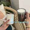 Creative Heat-Resistant Clear Glass Cup European Style Handle Mug for Coffee Latte Milk Cocktail Elegant Gift for Friends