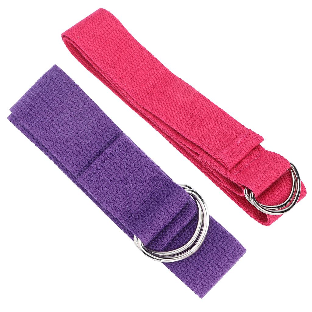 Fitness Stretching Strap NonElastic Stretch Yoga Strap Cotton Fitness Bands with DRing Buckle