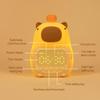 Capybara Led Night Light Silicone Rechargeable Digital Alarm Clock Dimmable Table Lamp Timing USB Charge Children Birthday Gift