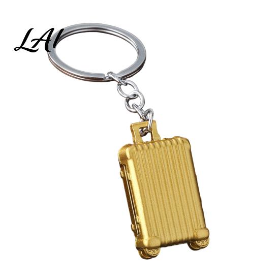 Reisekoffer Schlüsselanhänger Mini Schlüsselanhänger Metall Gepäcktasche Anhänger mit rollenden Langlebigen Zinklegierung Schlüsselhalter Rädern Reise-Thema Rucksack Zubehör,