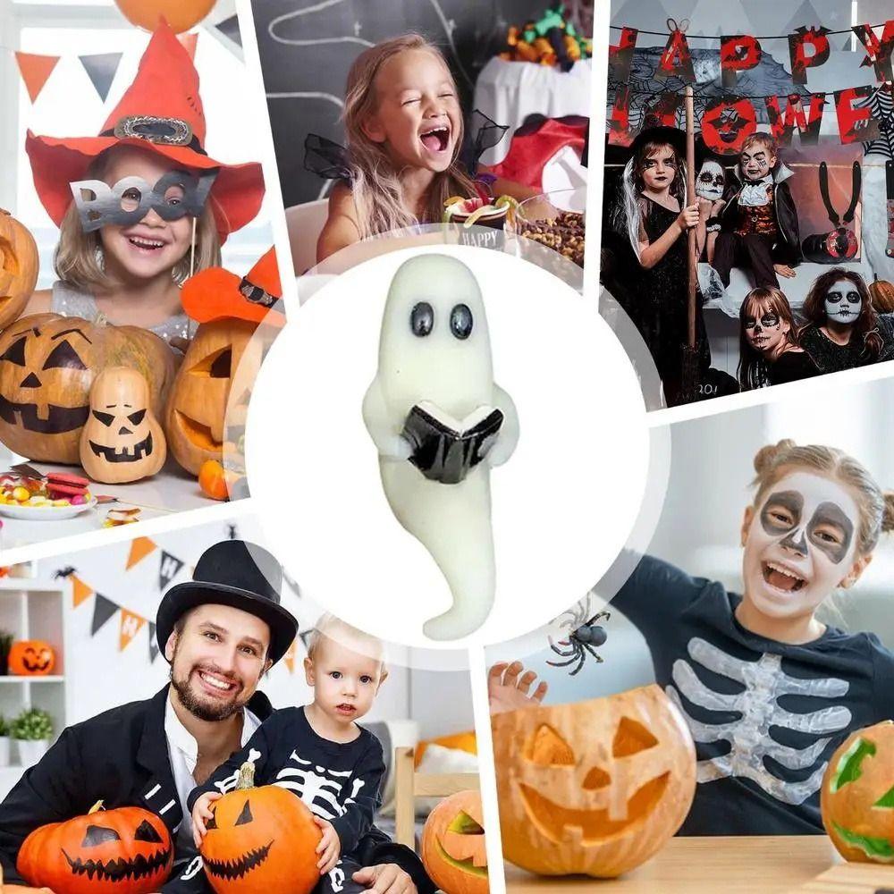 Terrifying Mini  Ghost Figurines Halloween Small Ghost Tiny Figures  Landscape Figure Ornament