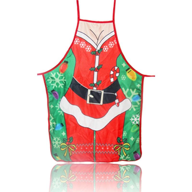 Interesante Delantal de Cocina Novedoso Sexy Navideño para Mujer para Fiesta de Parrilla Cocina Regalo Creativo
