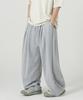 ROCKED GARAGE Unisex Peira Two-Way Double Pintuck Balloon Wide Training Pants All Seasons_Gray