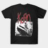 Men Black Print T-shirt Korn No-Cut Transfer Paper Print Cotton Tshirt
