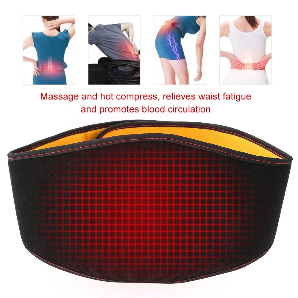 USB Back Support Belt Waist Heating Pad Hot Cold Brace Pain Relief Muscle Lumbar Kit Waist Care