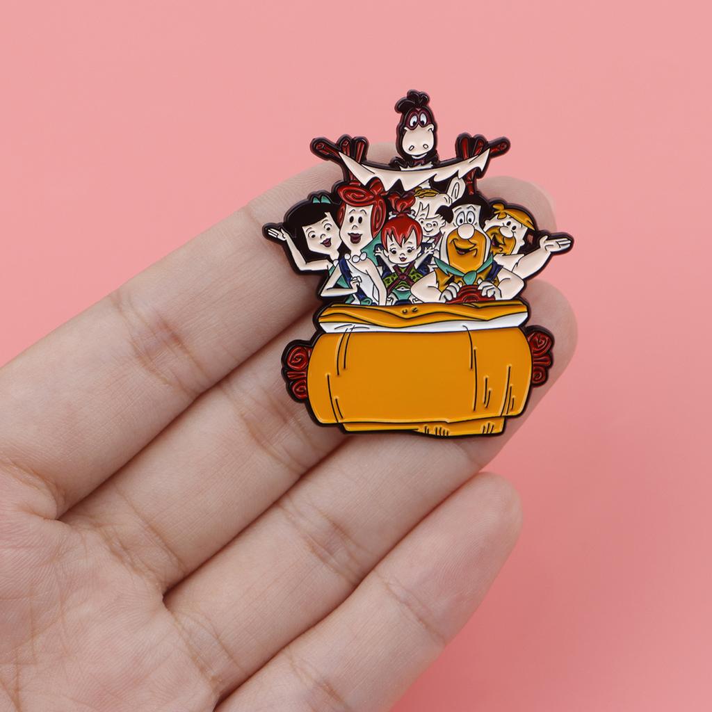 Cartoon Family Enamel Pin Dinosaur Badges Funny Jewelry Cosplay Accessories Toys Gift for Clothes Lapel Pins on Backpack Brooch