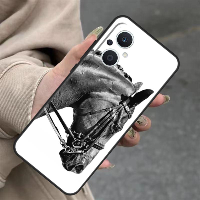 Horse Sketch Case For OPPO Reno 14 10 11 12 13 Pro 11F 12F 13F 14F 7 8 Lite OPPO Find X9 X8 X5 Pro Cover