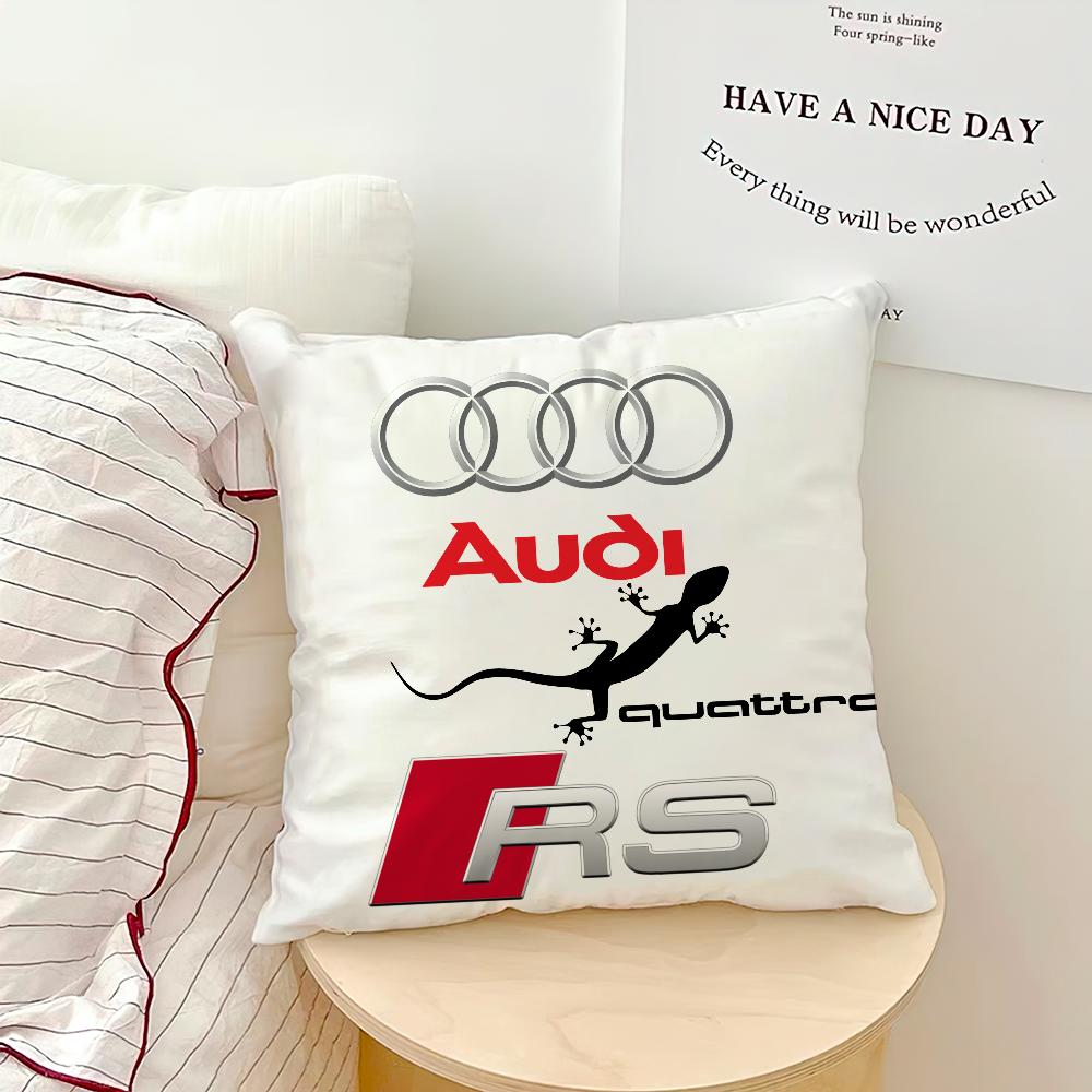 Racing Cars Cushion Cover Living Room Headboard Bedroom Office Cushion Cushion Sofa Nap Time Audis-ES Logo Pillow Case