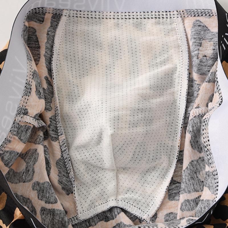 Leopard Print Underwear Men Loose Boxer Cotton Man Penis Breathable Mens Boxers Caual Briefs