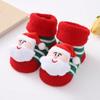 Terry Socks for Infants 0-12 Months Christmas Pattern Warm Cotton Socks Warm & Protective Socks for Indoor & Outdoor Use