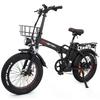 DRVETION AT20 Black/Blue 750W Motor 48V10AH/15AH/20AH Detachable Samsung Battery 20 * 4.0-inch Tire 7-speed 40KM/H Foldable Electric Bicycle