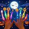 Kids Halloween Gift Set Finger Projector Lights, LED Spooky Projection Rings with Pumpkin Ghost Bat Fun Costume Party Accessories Patterns for Favors,
