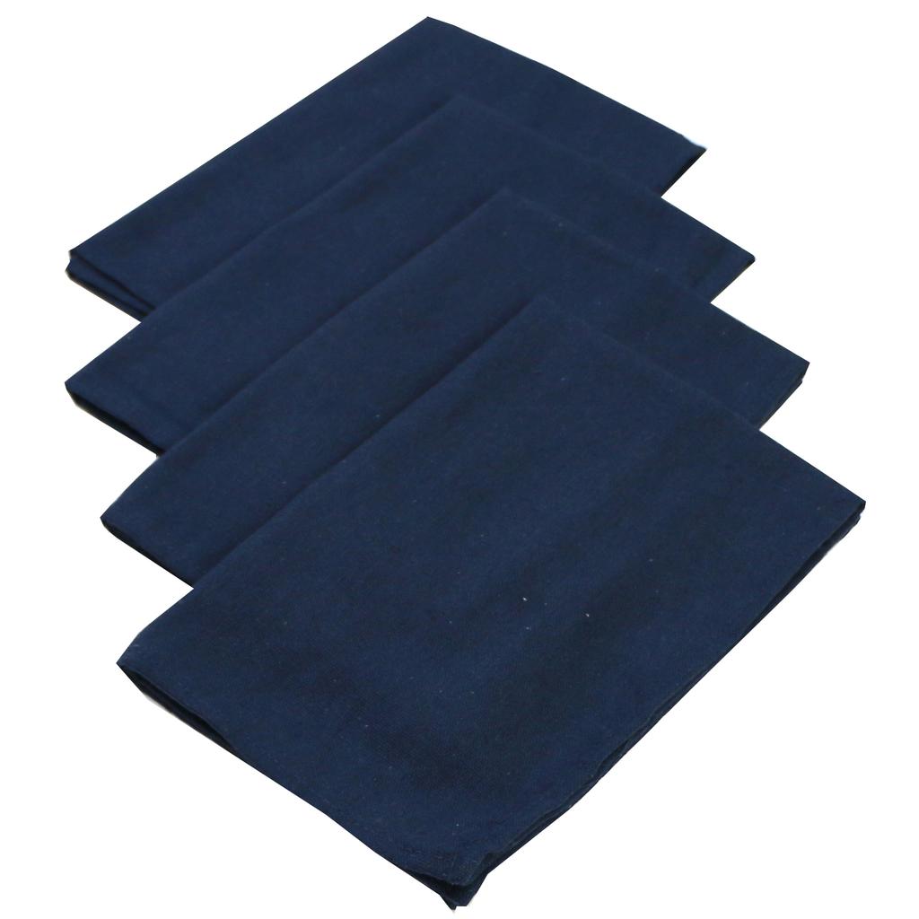 Set of 4 Cotton Linen Dinner Napkins 40x40cm Heavy Cloth Fabric Table Placemats Washable Durable For Party Holiday Wedding Decor