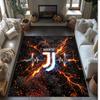 Juventus FC bedruckter Flanell-Teppich rutschfest weicher Polyester-Bodenbelag Indoor-Dekormatte für Schlafzimmer Wohnzimmer Sofa