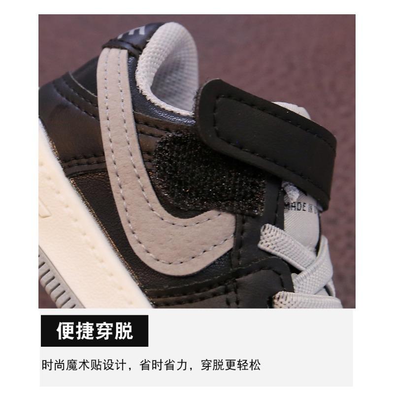 Commerce extérieur Chaussures pour enfants et filles Chaussures de sport Bébé Printemps et automne Garçons Chaussures montantes type skate 1-6 ans Printemps et automne Nouveaux modèles