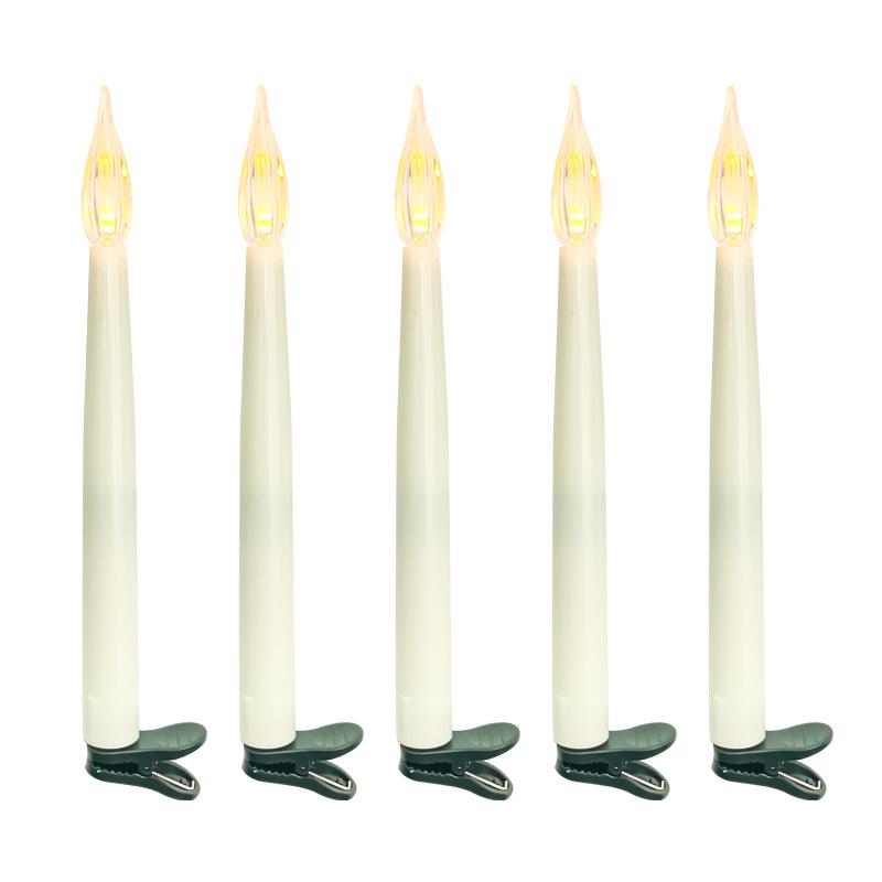 LED Christmas Candle Clip Lights - Festive Decorative Atmosphere Lighting